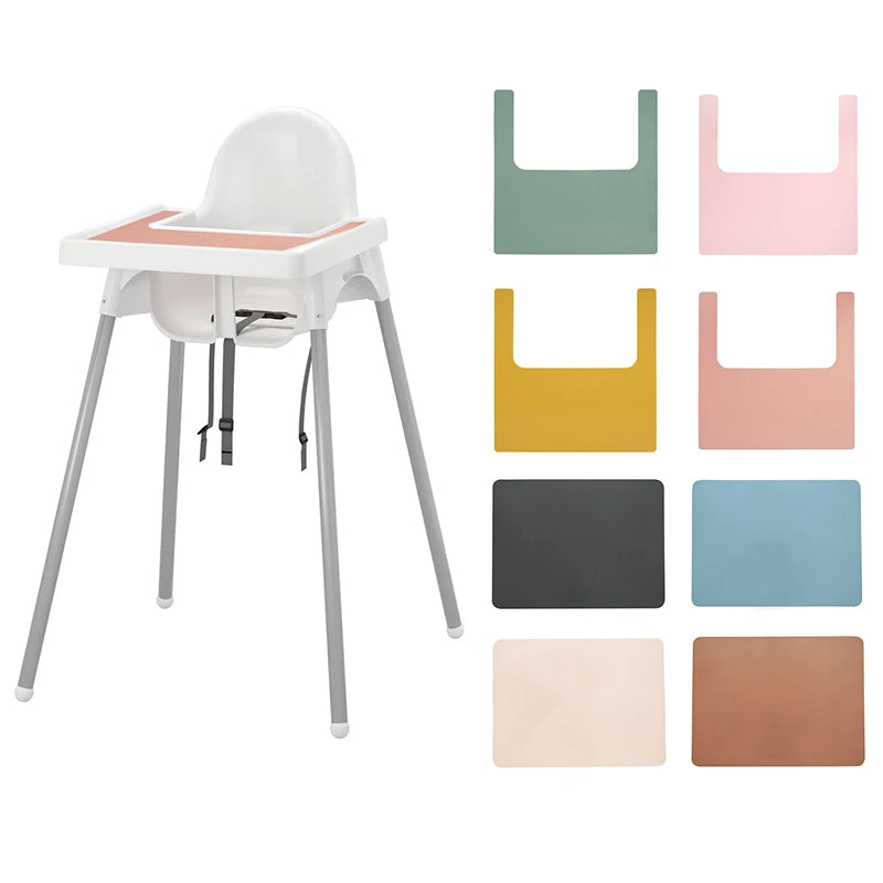 JOY_High Chair Custom Pure Color Placemat Feeding Solid Food Dining Plate Placemat