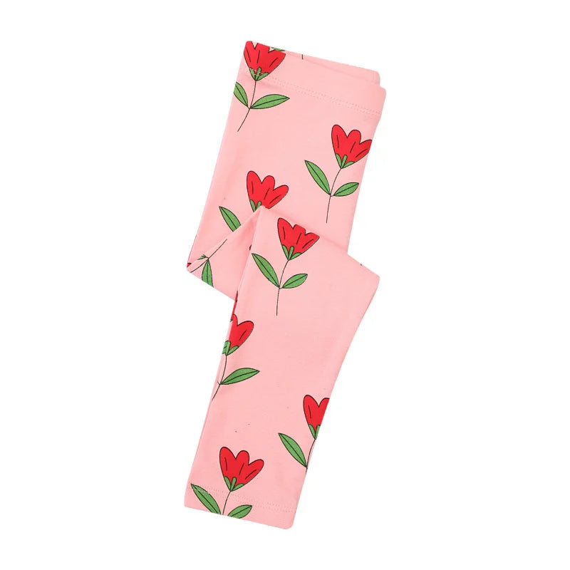 Bird_ New Girls Leggings Pants  Unicorns Embroidery Striped Children's Clothing Skinny