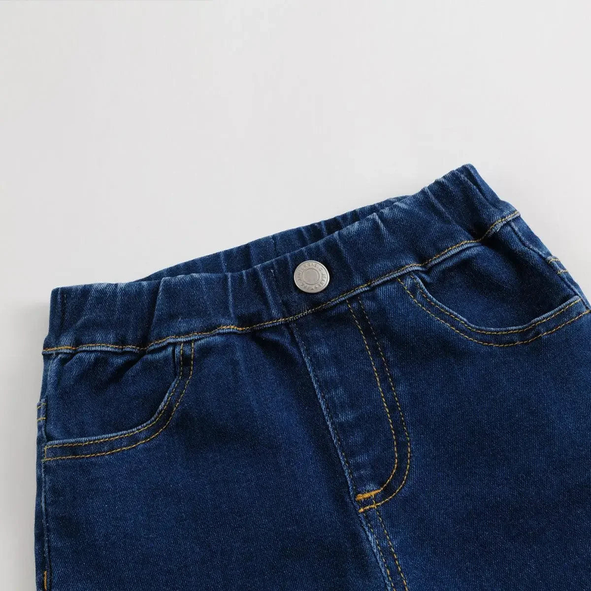 MARY_ Girls Slim Stretch Denim Flared Pants