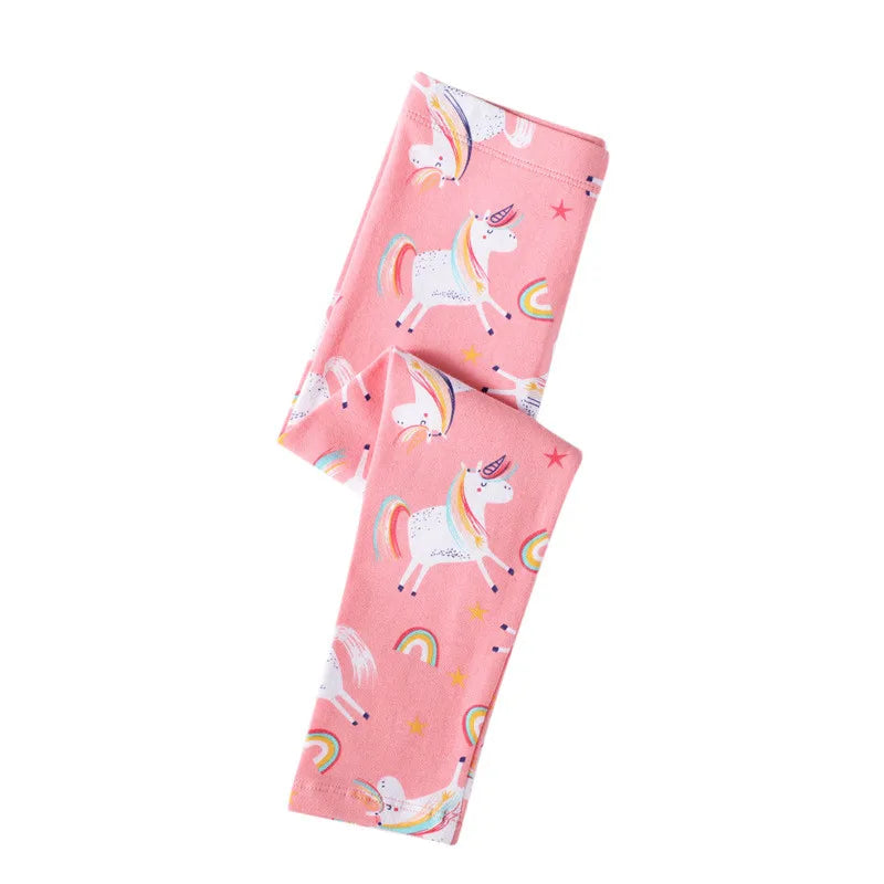 Bird_ New Girls Leggings Pants  Unicorns Embroidery Striped Children's Clothing Skinny