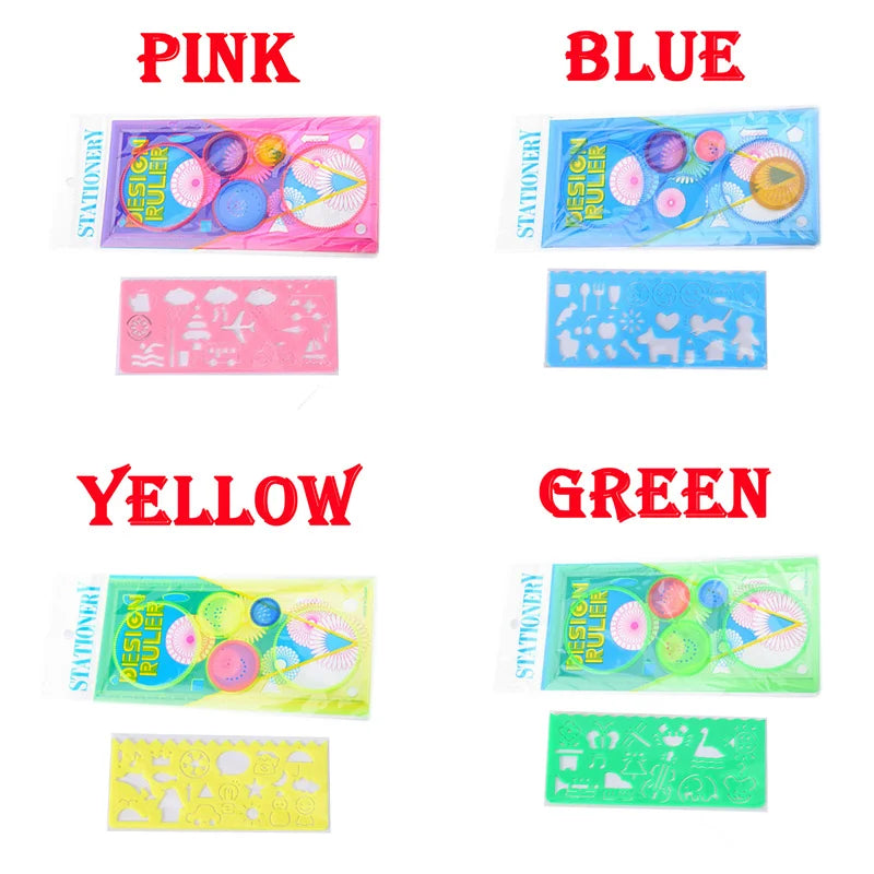 Geometry Spirograph Drawing Stencils Set Painting Template