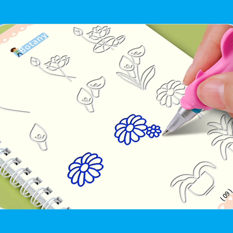 Montessori Pen Control Training Writing Sticker Learning Educational Toy Kids
