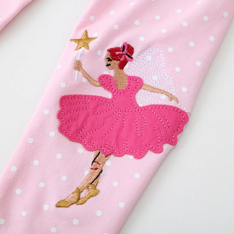 Little kid_ Baby Girls Colorful Cartoon Ballet Leggings