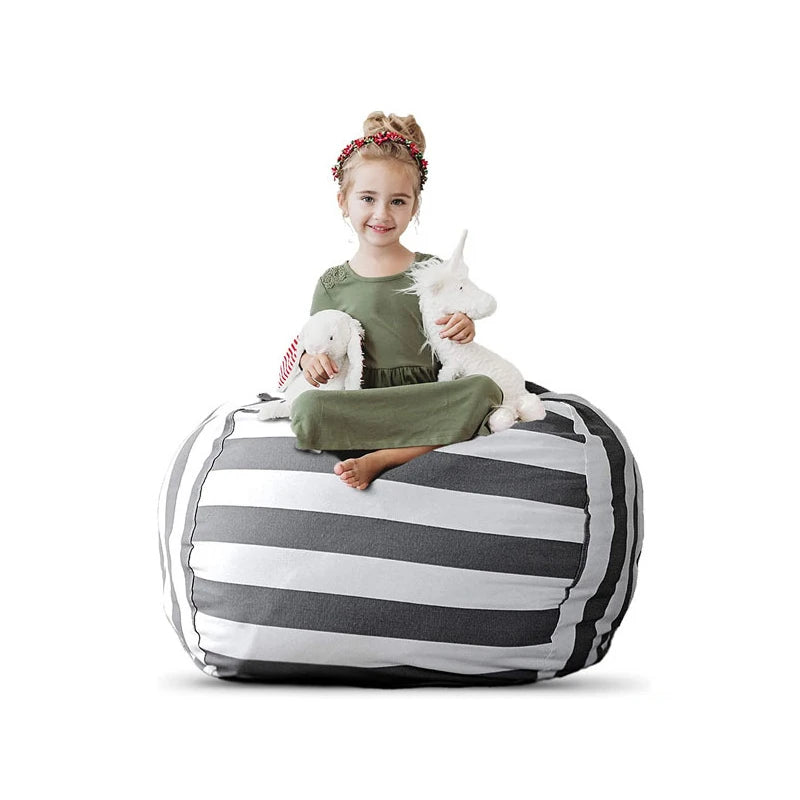 Joy _Printed Children's Plush Toy Storage Beanbag