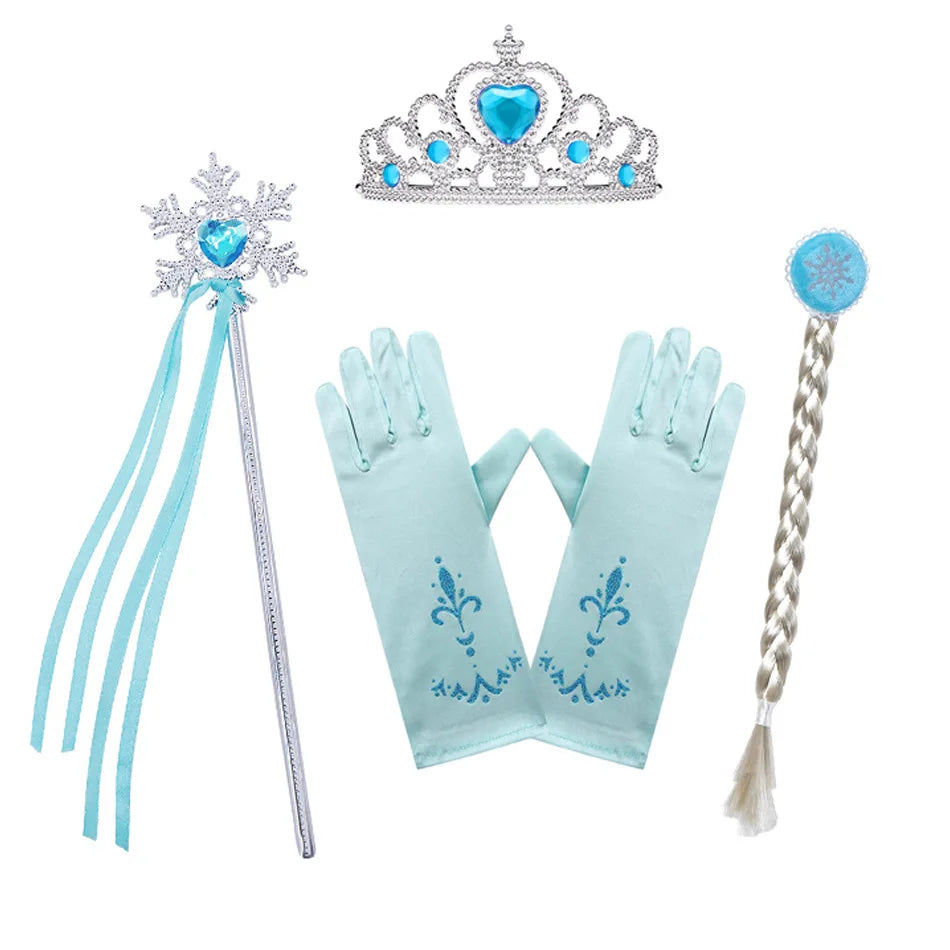 Little one_Disney Frozen 2 White Elsa Princess Dresses for Baby Girls