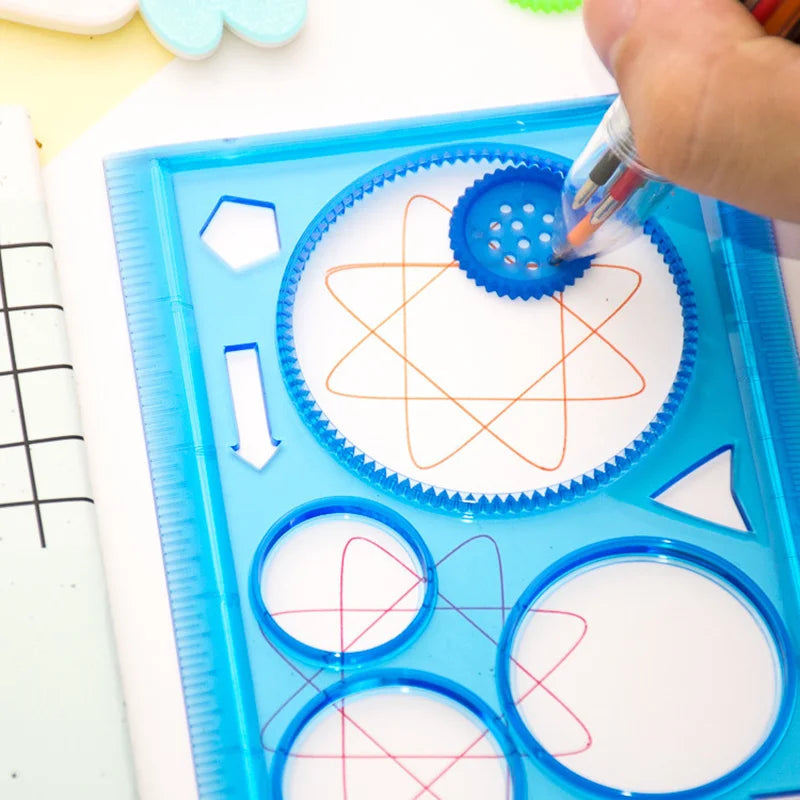 Geometry Spirograph Drawing Stencils Set Painting Template