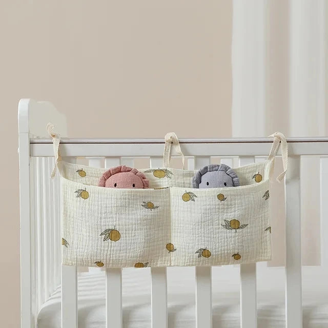 JOY_Cotton Bedside Diaper Bag Cute Baby Item Nappy Storage Bag
