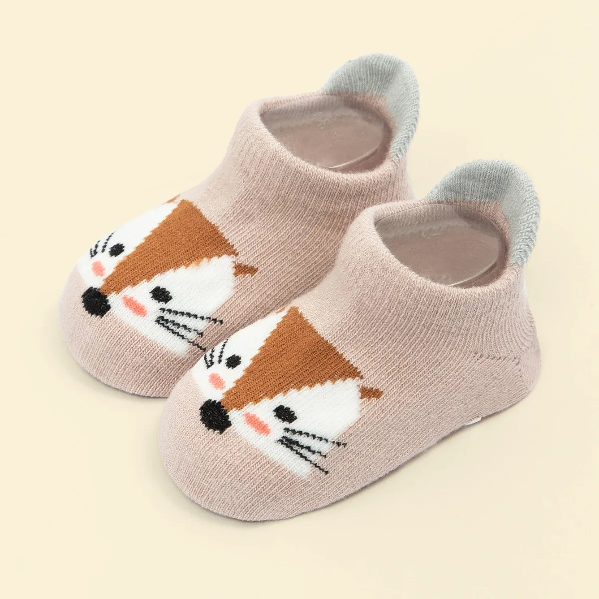 JOY_6 Pairs/Lot Cotton Baby Anti-slip Boat Socks For Boys& Girls Low Cut Floor Kids Toddler Sock With Rubber Grips For 0-5Years
