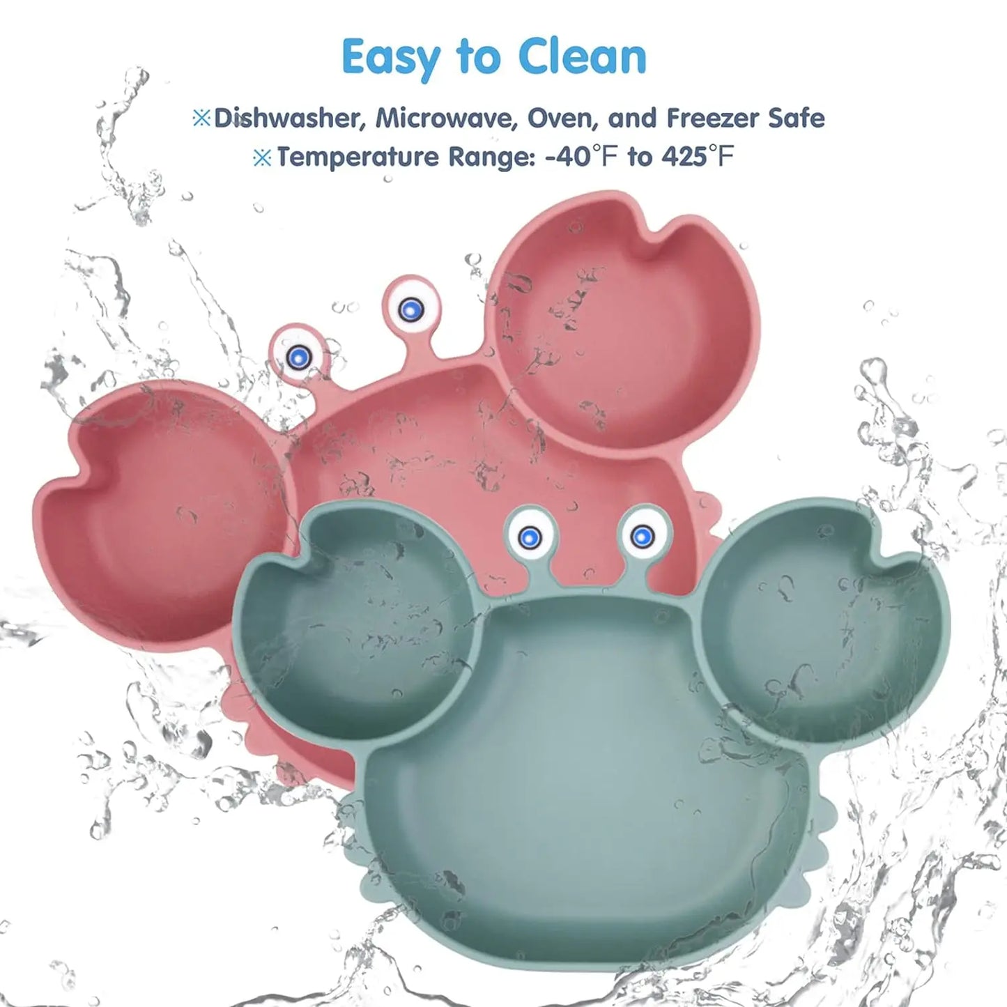 little one _Baby Safe Silicone Dining Plate Suction Cartoon Children Dishes