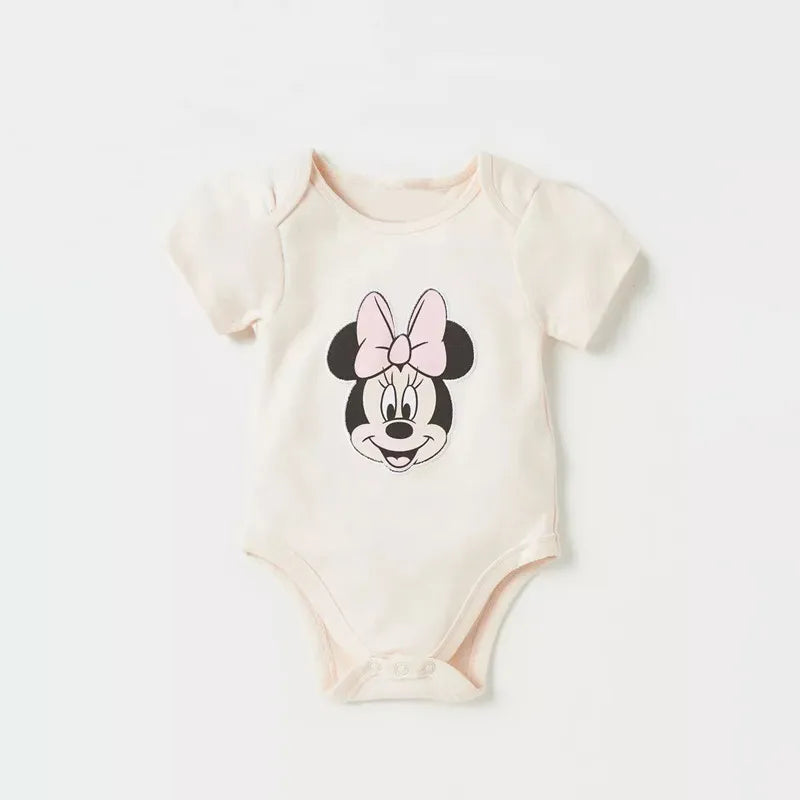3Pcs Lovely Infant Minnie Printed Bodysuits