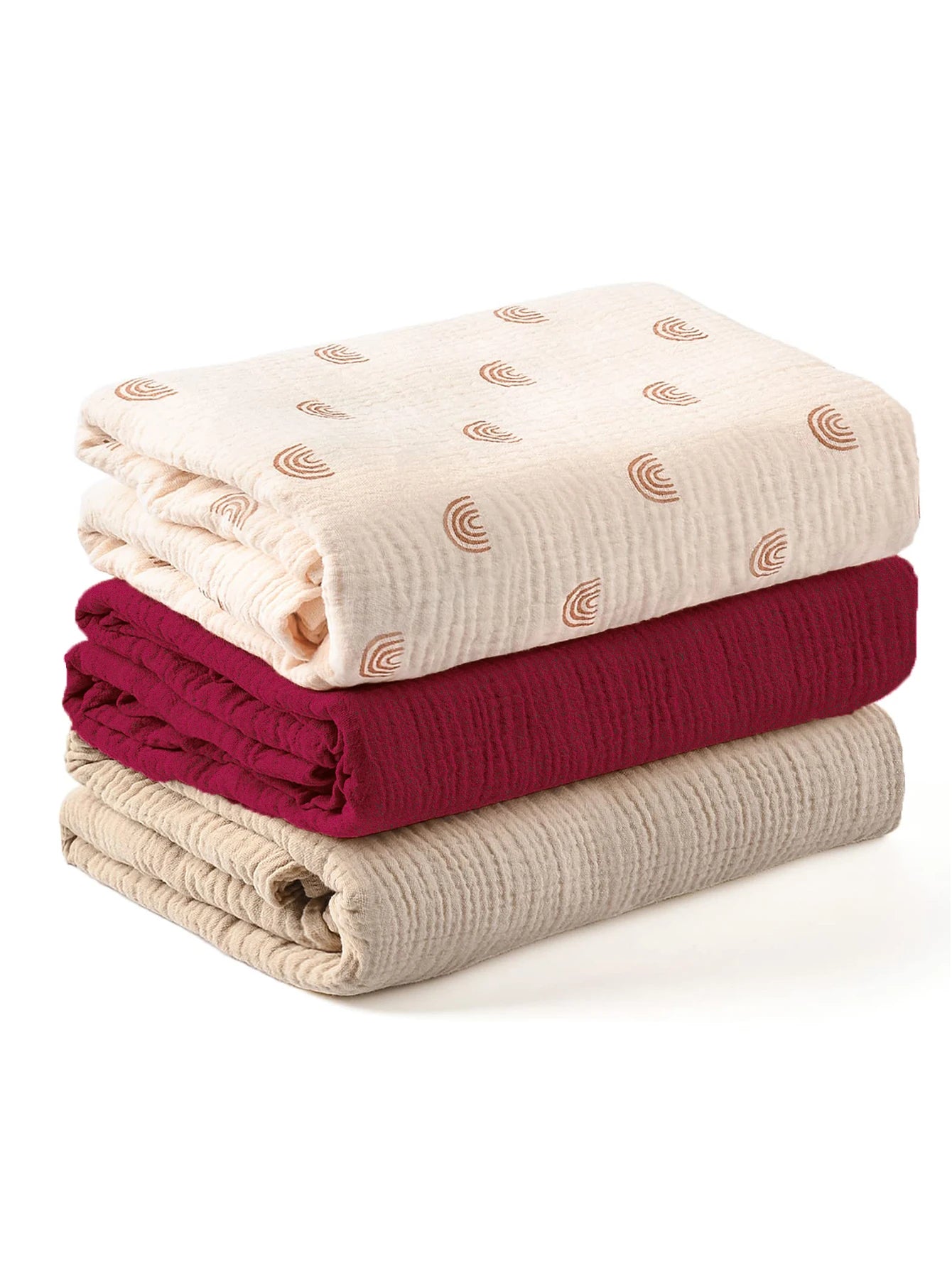 Bird_3PCS/set Soft Breathable Newborn Baby Receiving Blanket