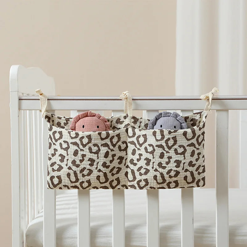 JOY_Baby Bedside Storage Bag Baby Crib Organizer Hanging Bag for Baby Multi-Purpose Newborn Bed Hanging Diaper Toy Tissue