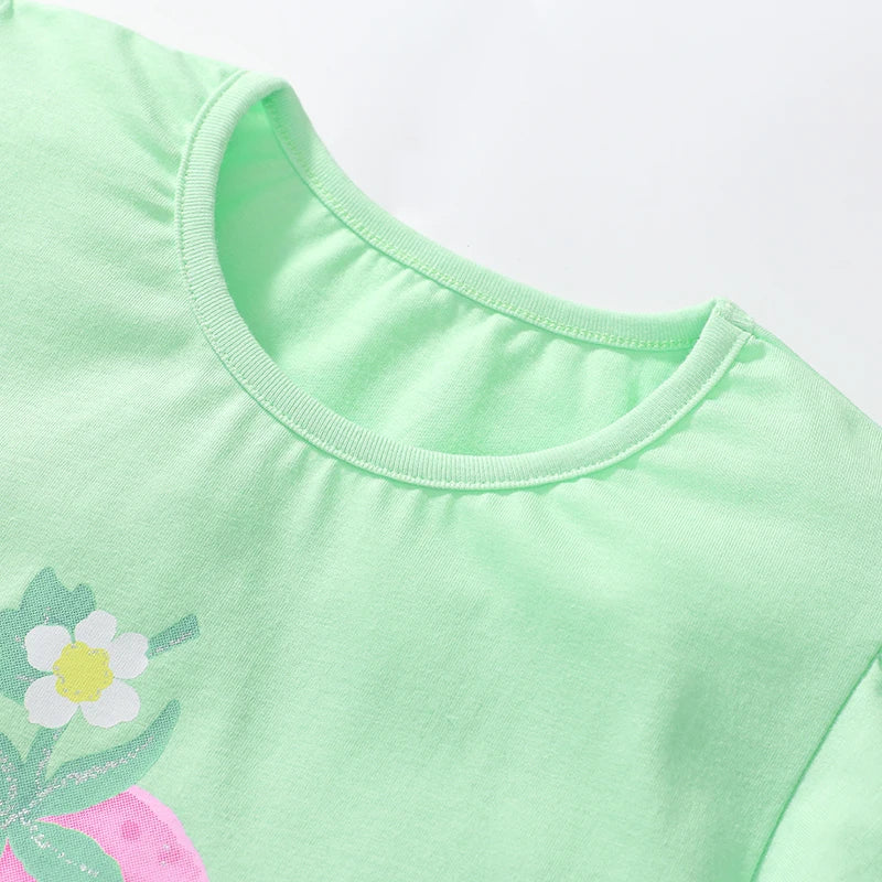 Little one_ Summer Strawberry T shirts
