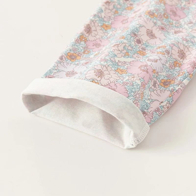 Bird_ Summer Baby Girls Seven-Point Pants Floral Breathable children Pants Soft Cotton Kid Pants DB2240575