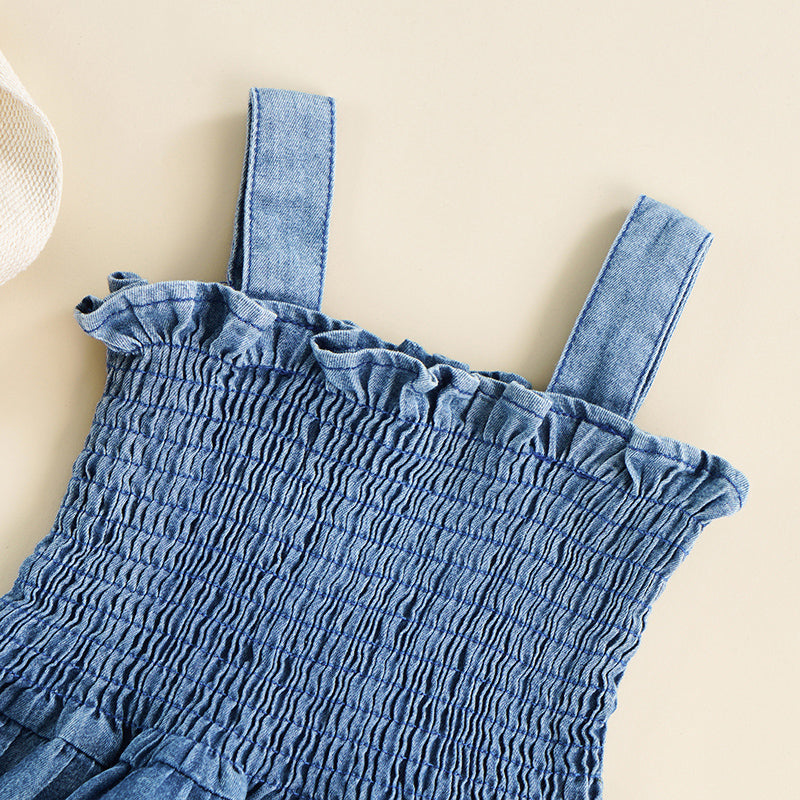 JOY_Baby Summer Clothes Girl Denim Romper