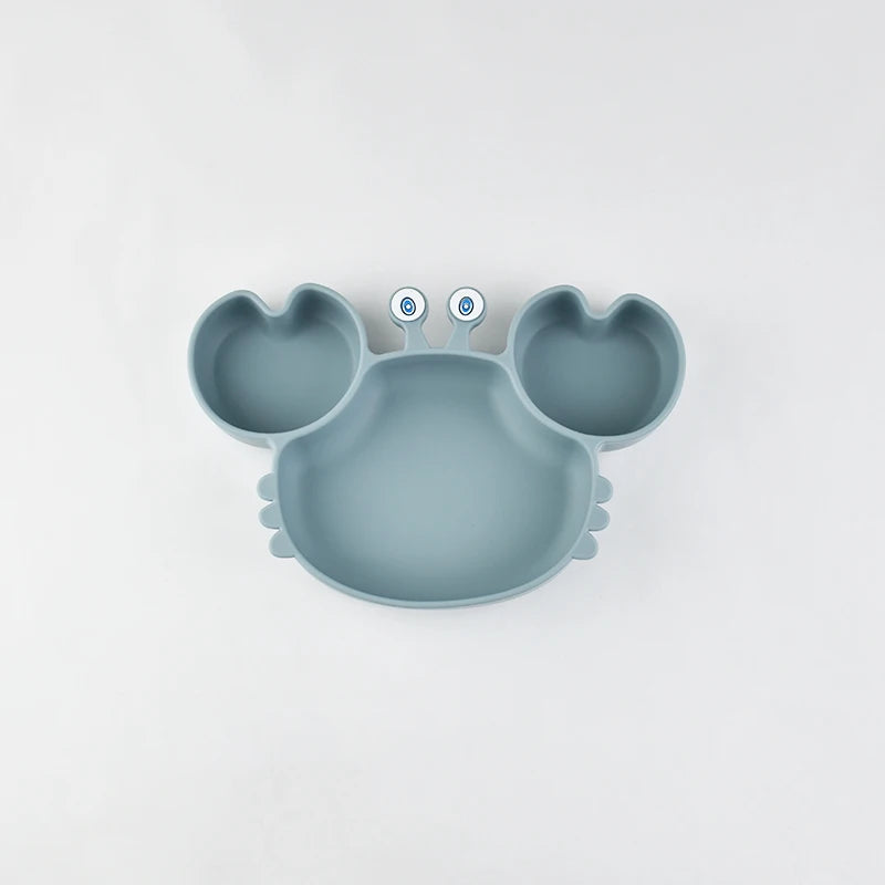 little one _Baby Safe Silicone Dining Plate Suction Cartoon Children Dishes