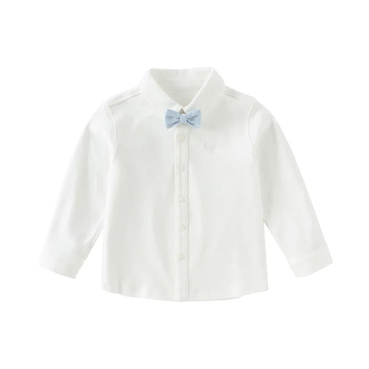 Joy_ Children Boys Long Sleeve White Shirt