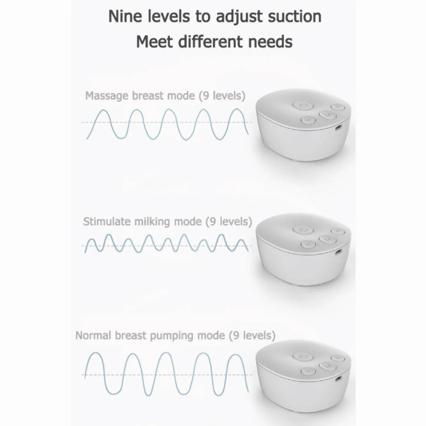 JOY_Double Electric Breast Pump USB Electric Breast Pump With Baby Milk Bottle Cold Heat Pad BPA Free Powerful Breast Pumps