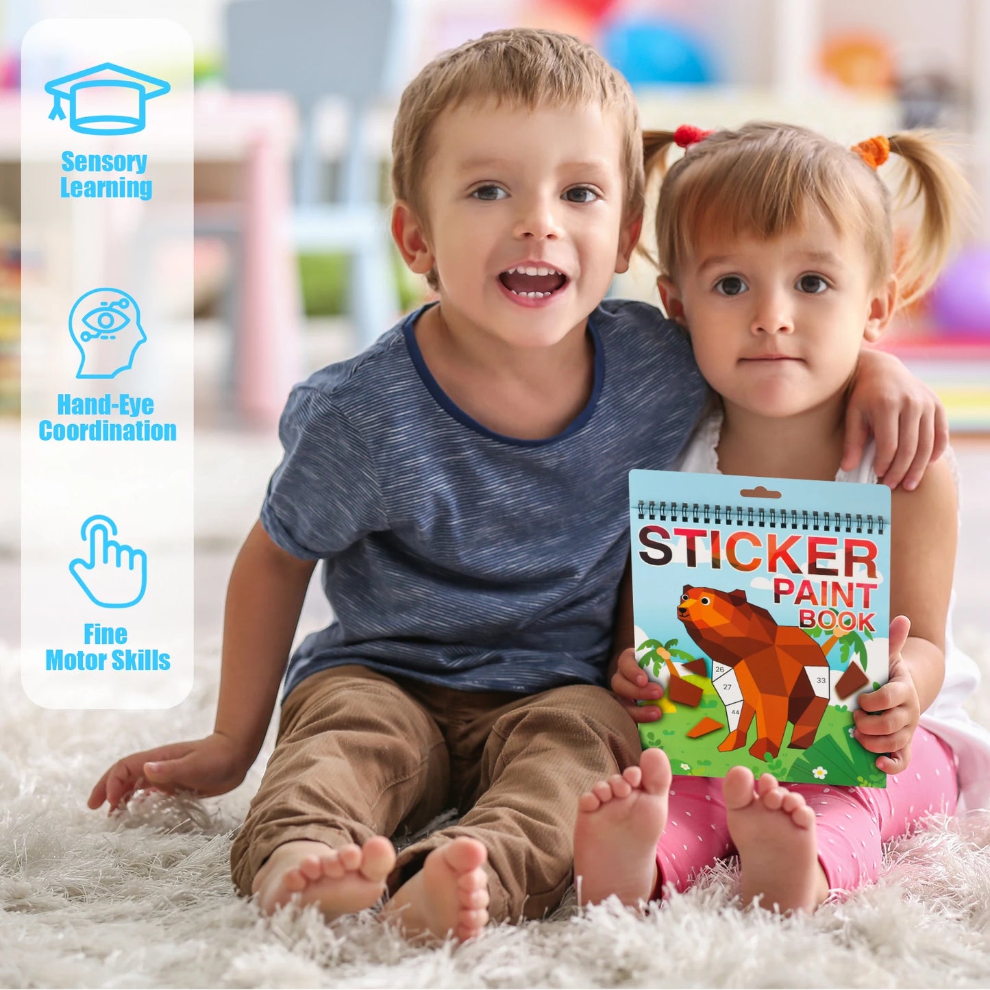 1PCS Sticker Book Crafts for Kids Ages