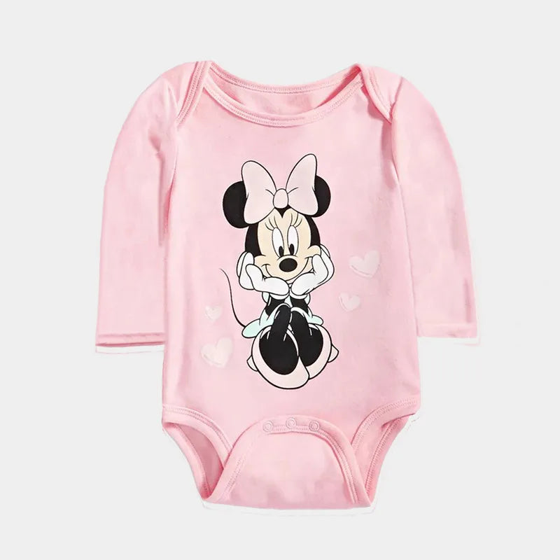 3Pcs Lovely Infant Minnie Printed Bodysuits