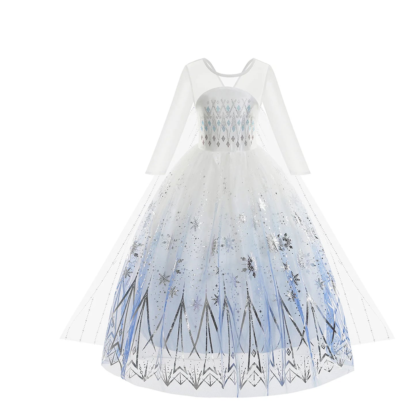 Little one_Disney Frozen 2 White Elsa Princess Dresses for Baby Girls