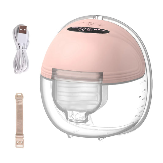 Little one_Portable Electric Breast Pump Wearable for Breastfeeding Hands Free 3 Modes 12 Suction Low Noise with 24mm Silicone Flange