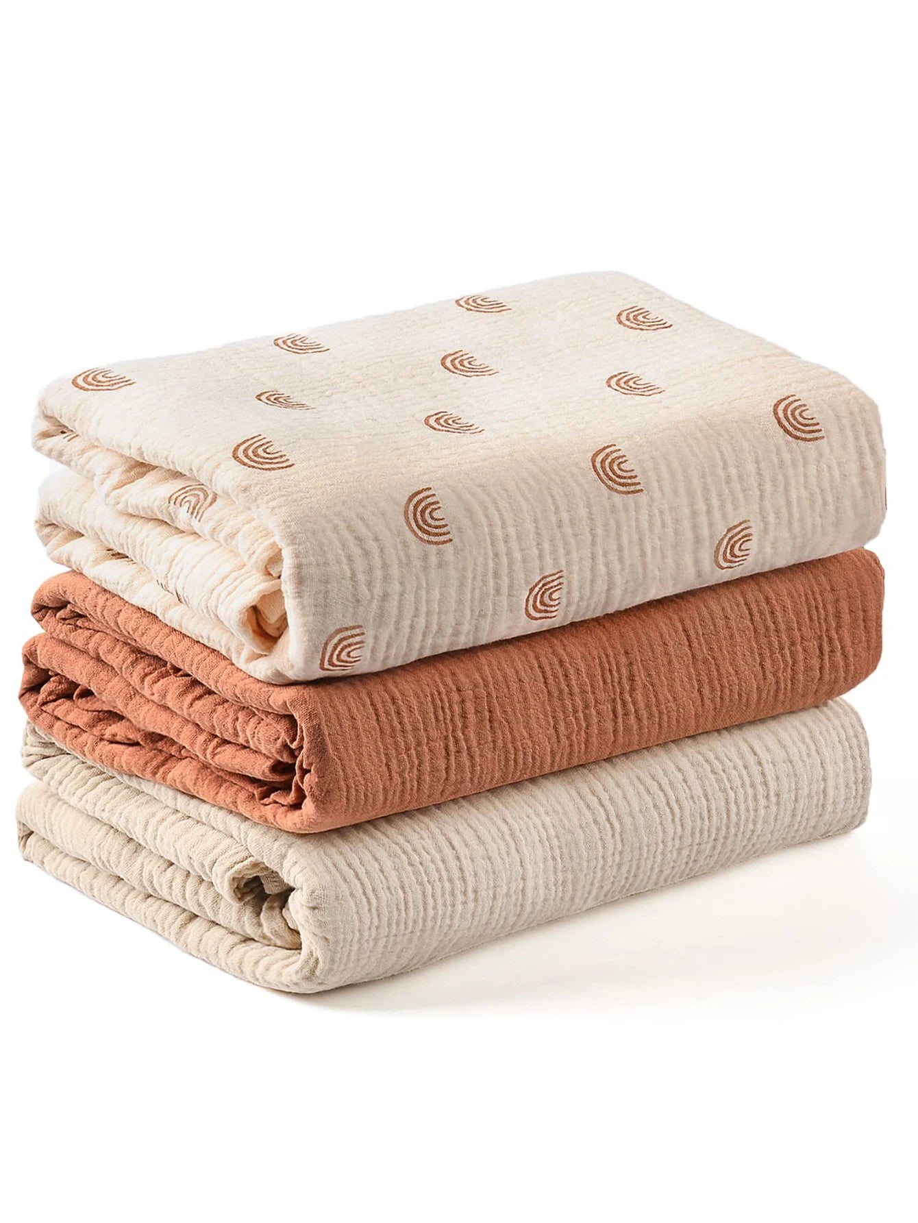 Bird_3PCS/set Soft Breathable Newborn Baby Receiving Blanket