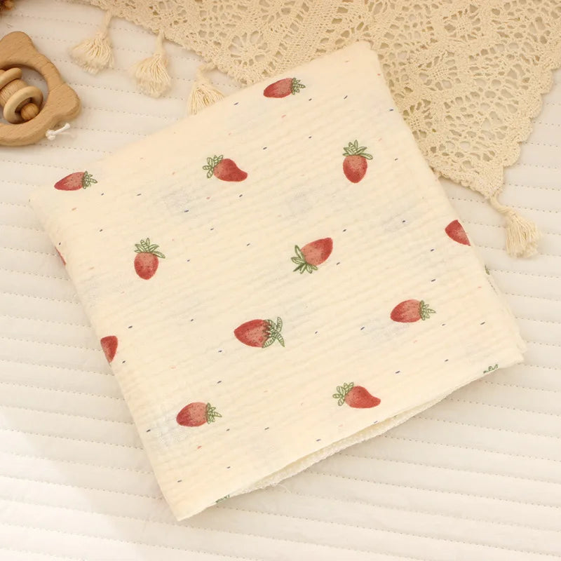 Joy_Cotton Muslin Cute Cartoon Printing Baby Swaddle Blanket