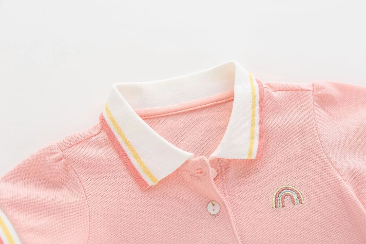 Little KID_  Girls Pink Polo Dress