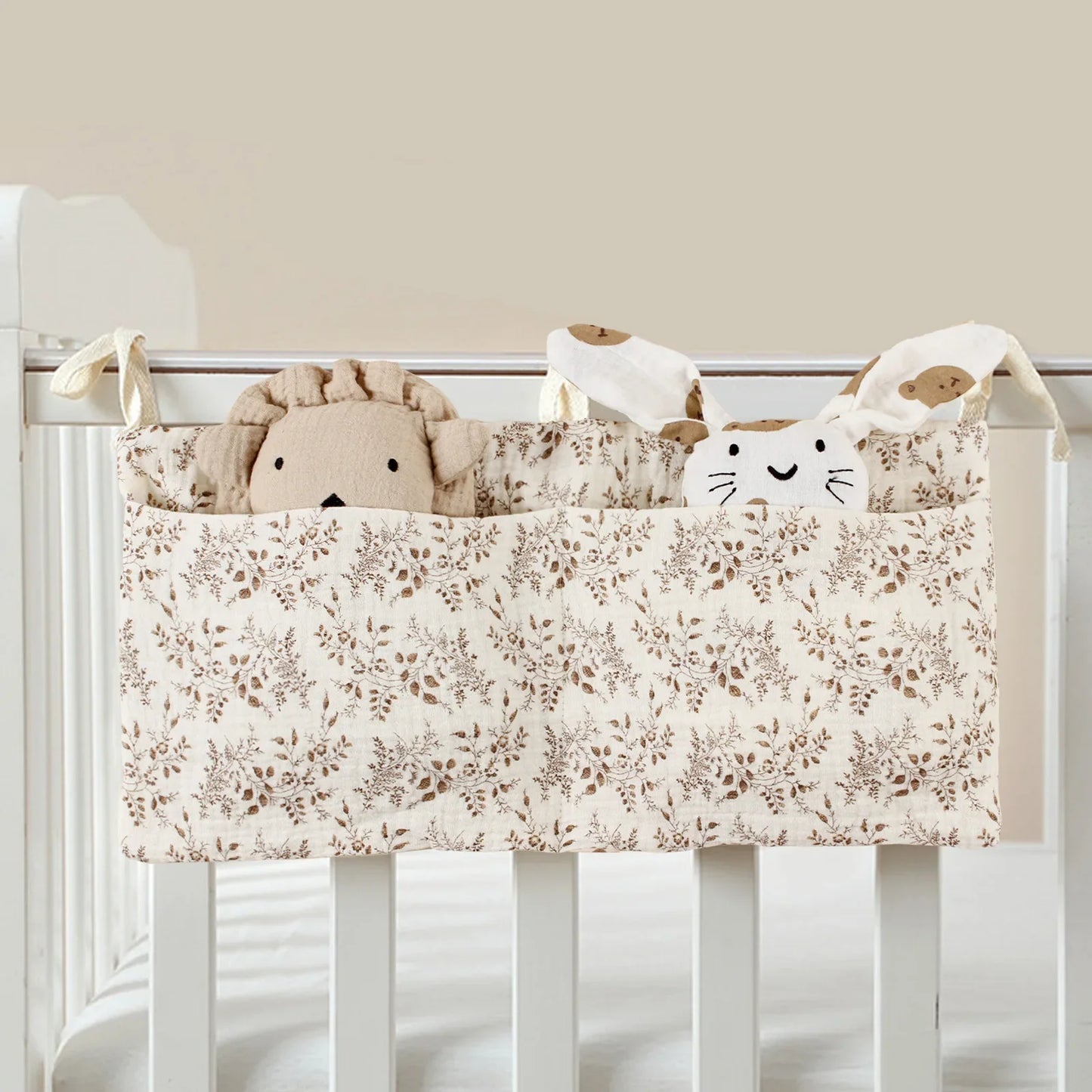 JOY_Cotton Bedside Diaper Bag Cute Baby Item Nappy Storage Bag