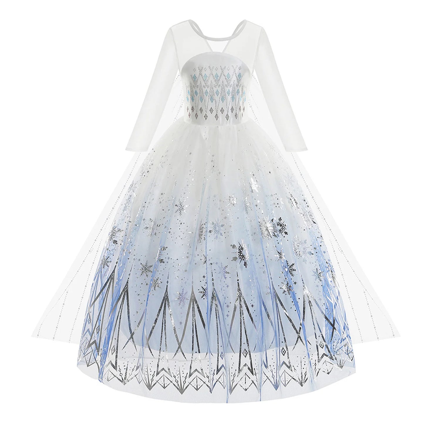 Little one_Disney Frozen 2 White Elsa Princess Dresses for Baby Girls