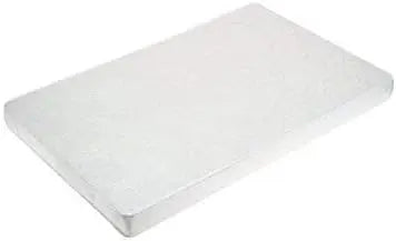 Bird_ White Solid Wooden Junior Toddler Kids Bed Montana with Foam Mattress and Safety Wooden Barrier (147 x 87.5 cm)