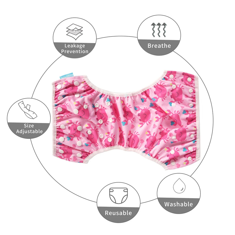 Happy kid _Baby Swim Diapers Reuseable Washable & Adjustable for Swimming