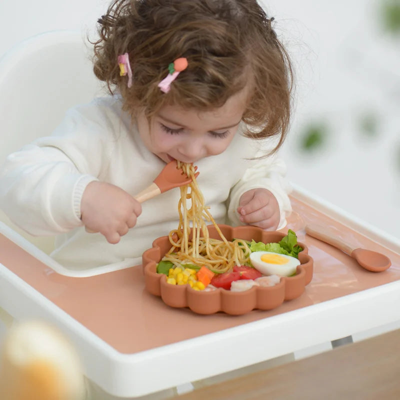 JOY_High Chair Custom Pure Color Placemat Feeding Solid Food Dining Plate Placemat