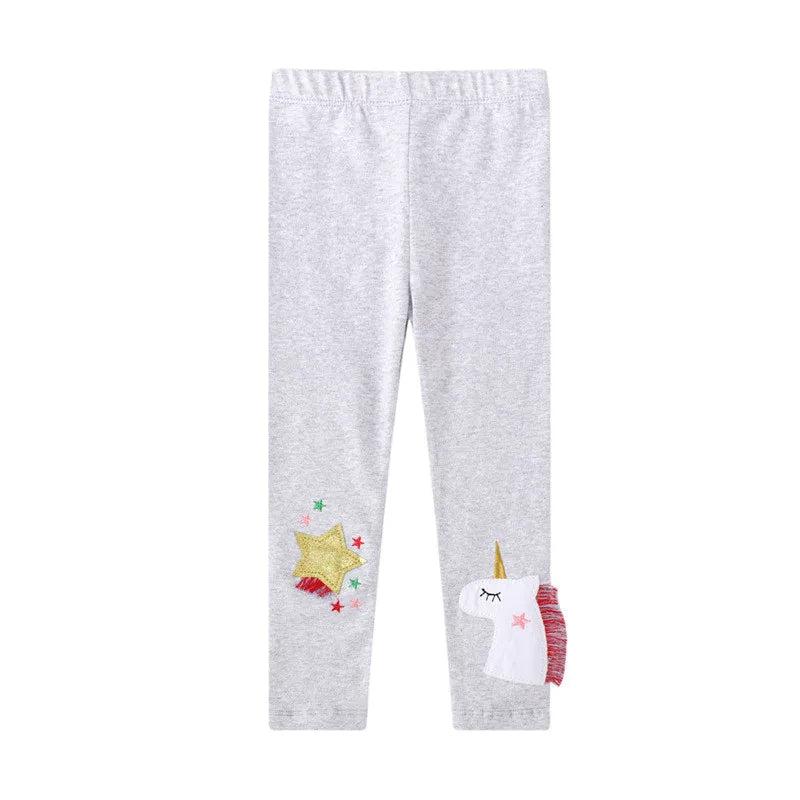 Joy_ Baby Girls Unicorn Cartoon Pencil Pants Hot Selling Pink Cotton Leggings