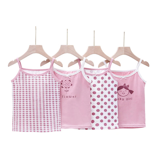 Bird_4Pcs Summer Tank Tops For Girls