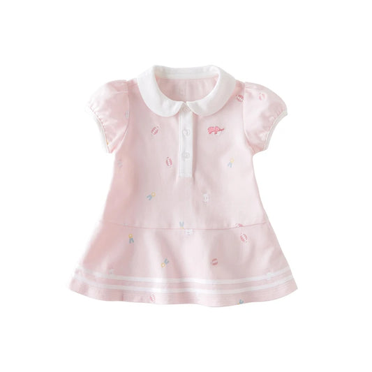 Little one_ summer baby girl's princess cartoon striped dress
