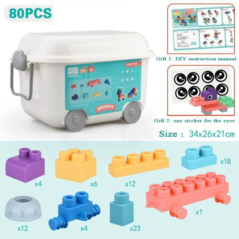 Baby Soft Plastic 3D Building Blocks Big Size