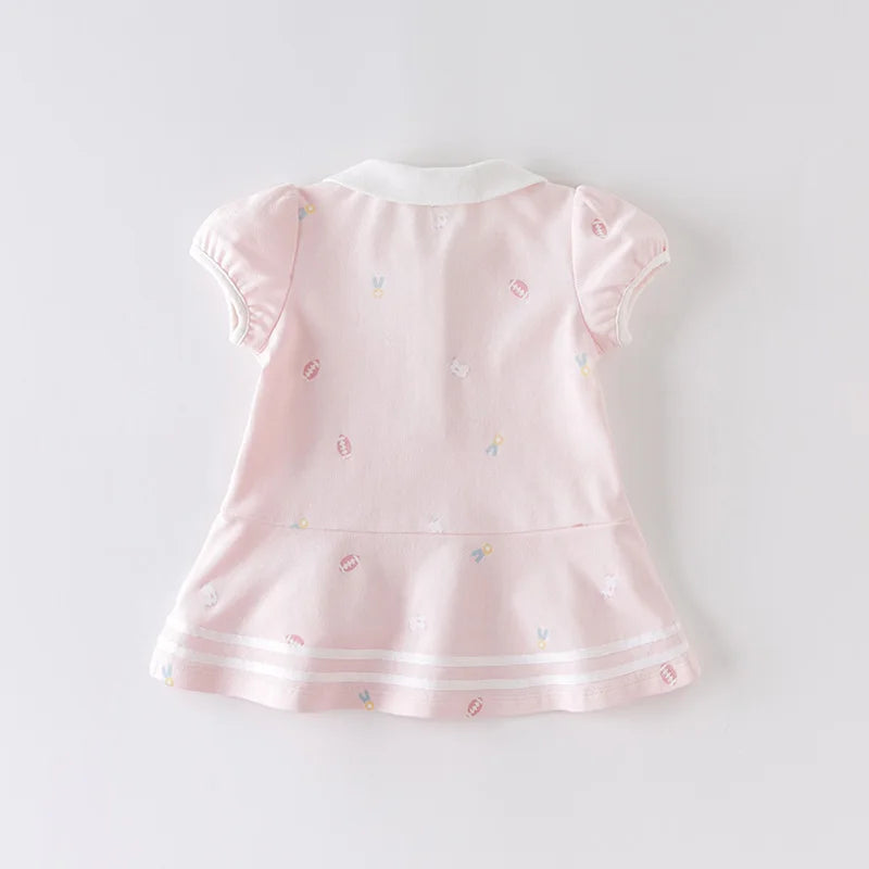 Little one_ summer baby girl's princess cartoon striped dress