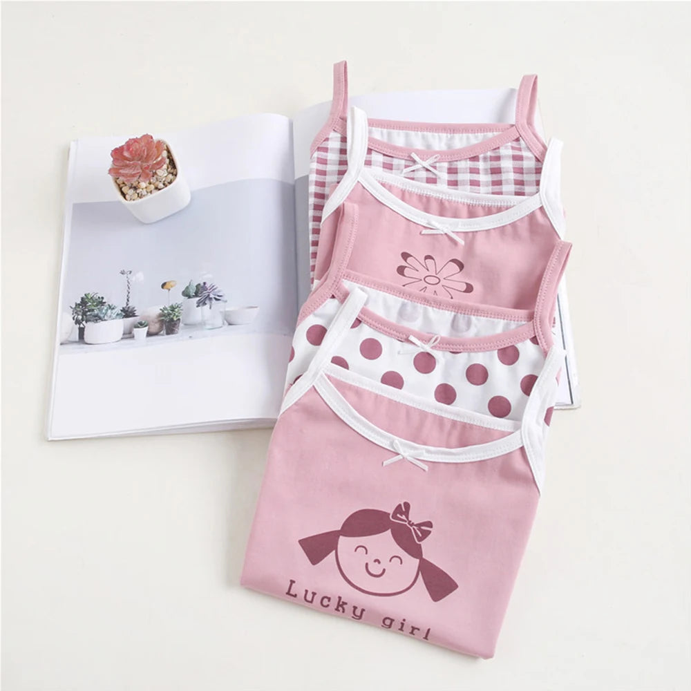 Bird_4Pcs Summer Tank Tops For Girls