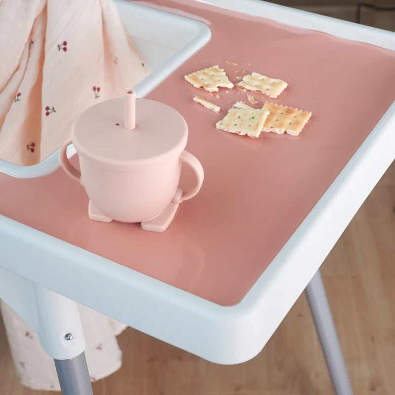 JOY_High Chair Custom Pure Color Placemat Feeding Solid Food Dining Plate Placemat