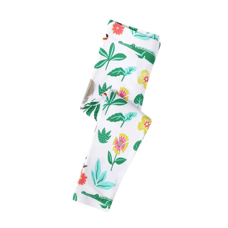 Joy_ Baby Girls Unicorn Cartoon Pencil Pants Hot Selling Pink Cotton Leggings