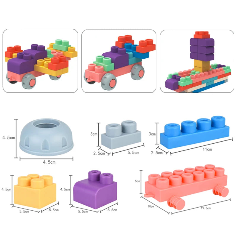 Baby Soft Plastic 3D Building Blocks Big Size