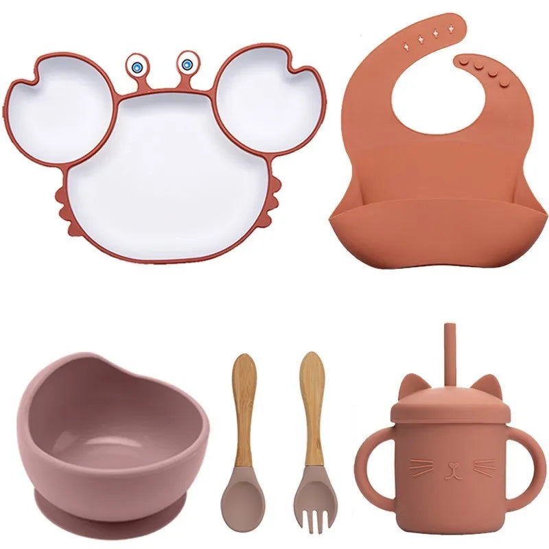 KIWII _Baby Dish Baby Bowls Plates and Spoons Set