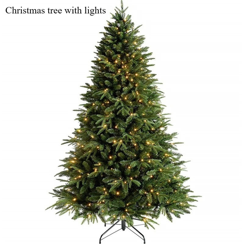Christma tree encrypted branches with lights