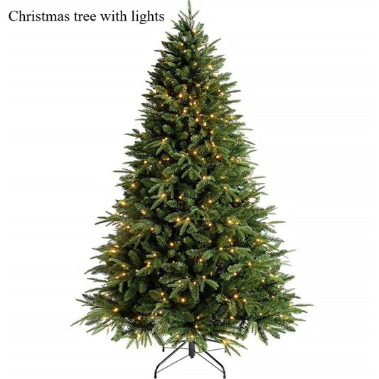 Christma tree encrypted branches with lights
