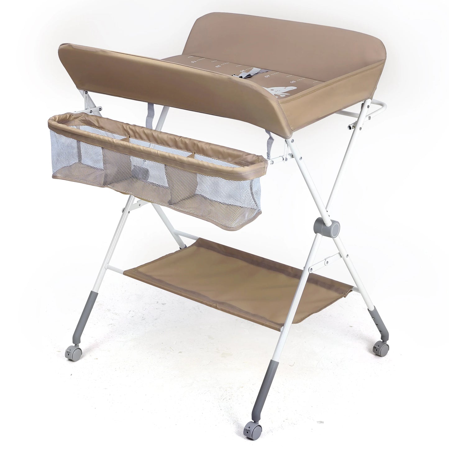 Joy _Portable Baby Changing Table with Wheels, Foldable Changing Station, Waterproof Height Adjustable Changing Table