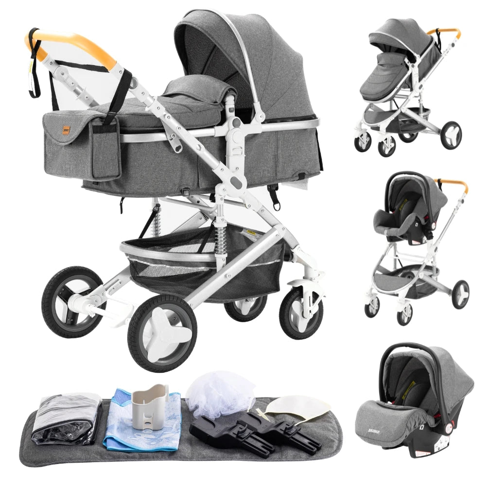 Bird _Luxurious 3 in 1 Baby Stroller Portable Travel Baby Carriage