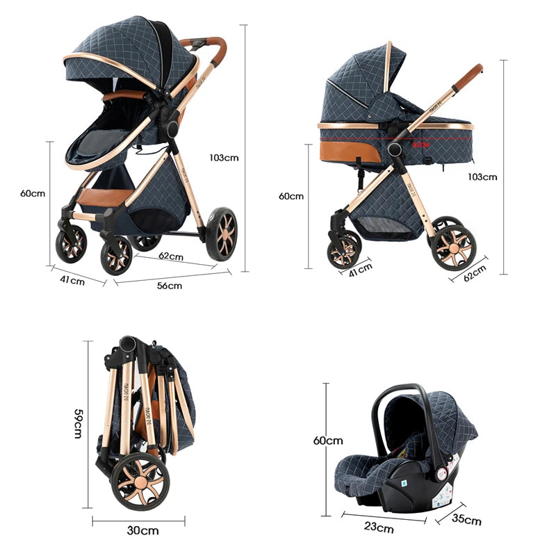 Joy _Stroller 3 in 1 Prams Baby Stroller