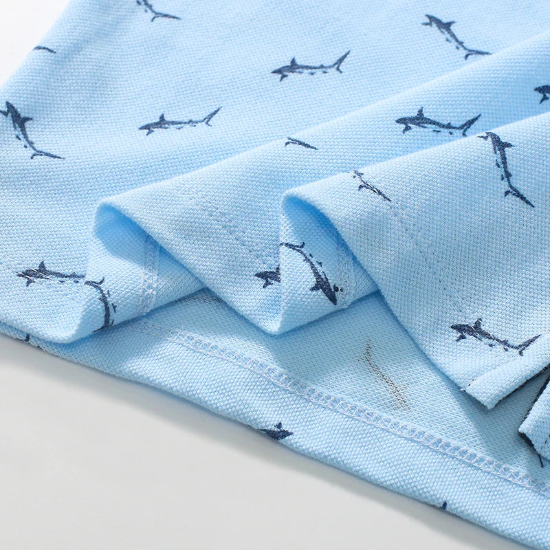 Little ONE_  Children's  Summer Cartoon Sharks Polo Shirts